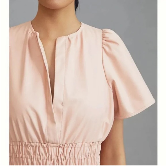 ANTHROPOLOGIE Somerset Mini Dress Faux Leather Edition - Picture 5 of 13